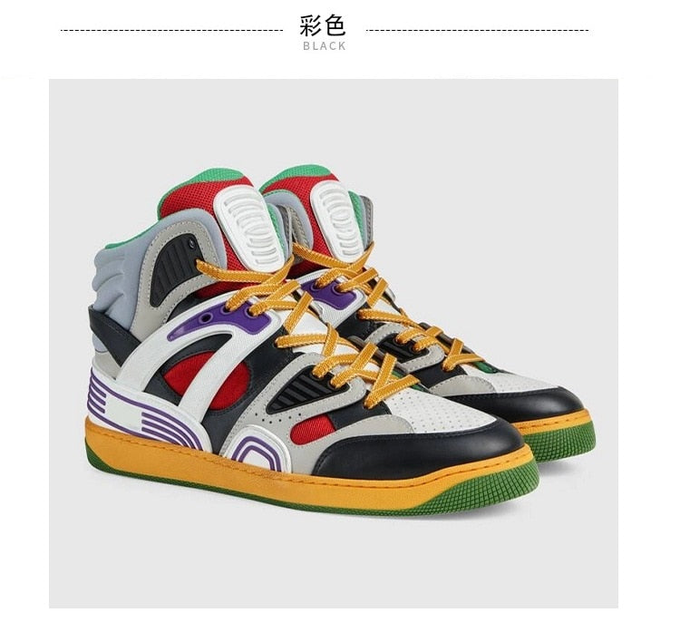 Women Chunky Sneakers Fashion Casual Shoes Woman Comfortable Split Leather Flats Platform Men Sneakers Chaussure Femme