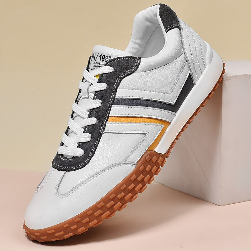 New Mens Sneakers Fashion Men's Shoes Leather Casual Shoes for Men Streetwear Skateboard Korean Tennis Shoes High Quality
