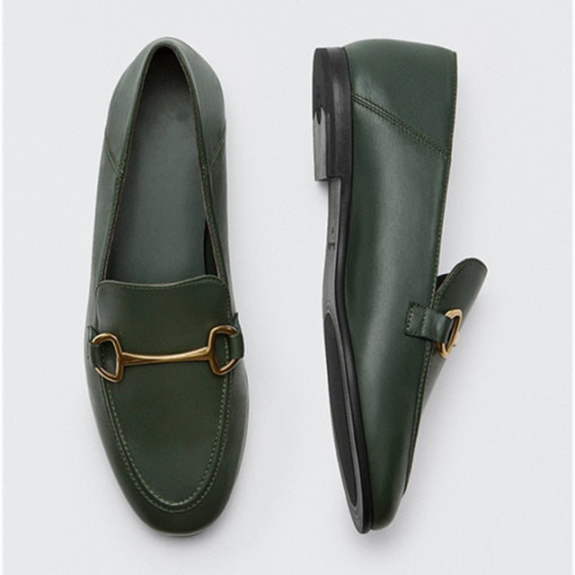 Withered new arrival women shoes women flat shoes england style Horsebit solid sheep soft slip-on loafers women shoes woman