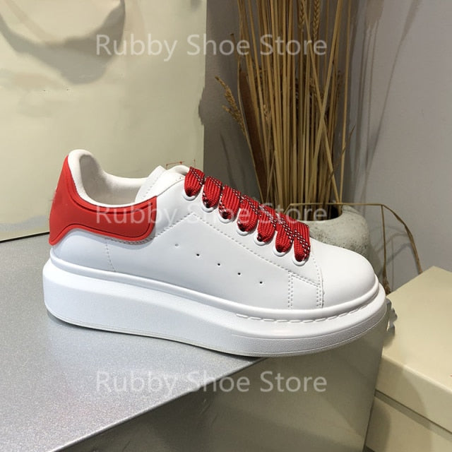 White Shoes Sneakers Designer Brand Luxury Women Platform Mcqueen Couple Shoes for Men Chaussure Femme Zapatos De Mujer RB5