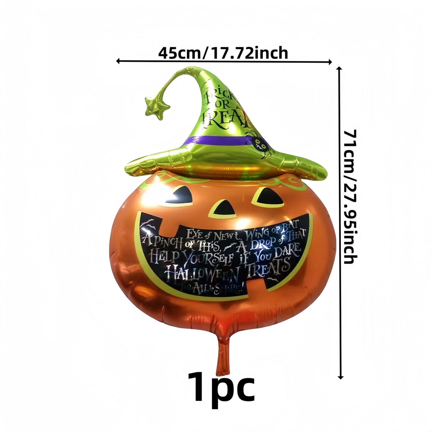 1pc Festive Theme Party Balloons - Santa Claus & Halloween Pumpkin Patterns, Aluminum Foil Balloons for Holiday Decorations, Suitable for Events, Photo Ops, & Shop Displays, Ages 14+