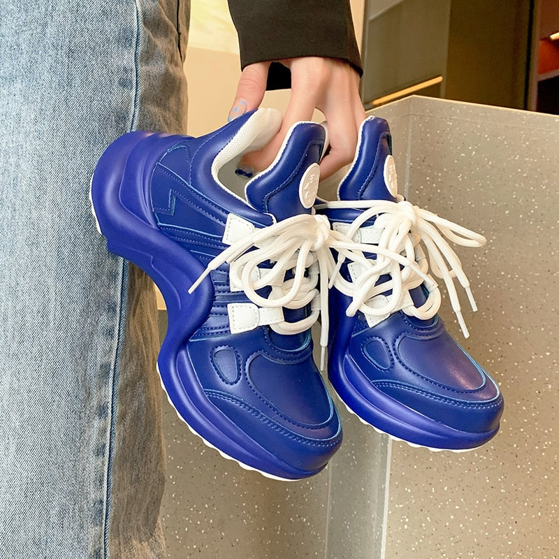 Summer Shoes Women Brand Design Bling Sequined Women's Casual Shoes Fashion Female Chunky Sneakers Stylish Sport Shoes