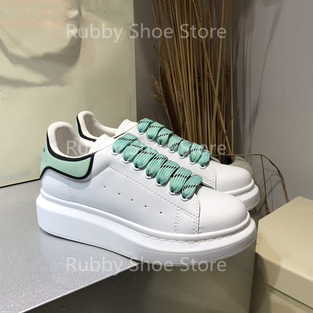 White Shoes Sneakers Designer Brand Luxury Women Platform Mcqueen Couple Shoes for Men Chaussure Femme Zapatos De Mujer RB5