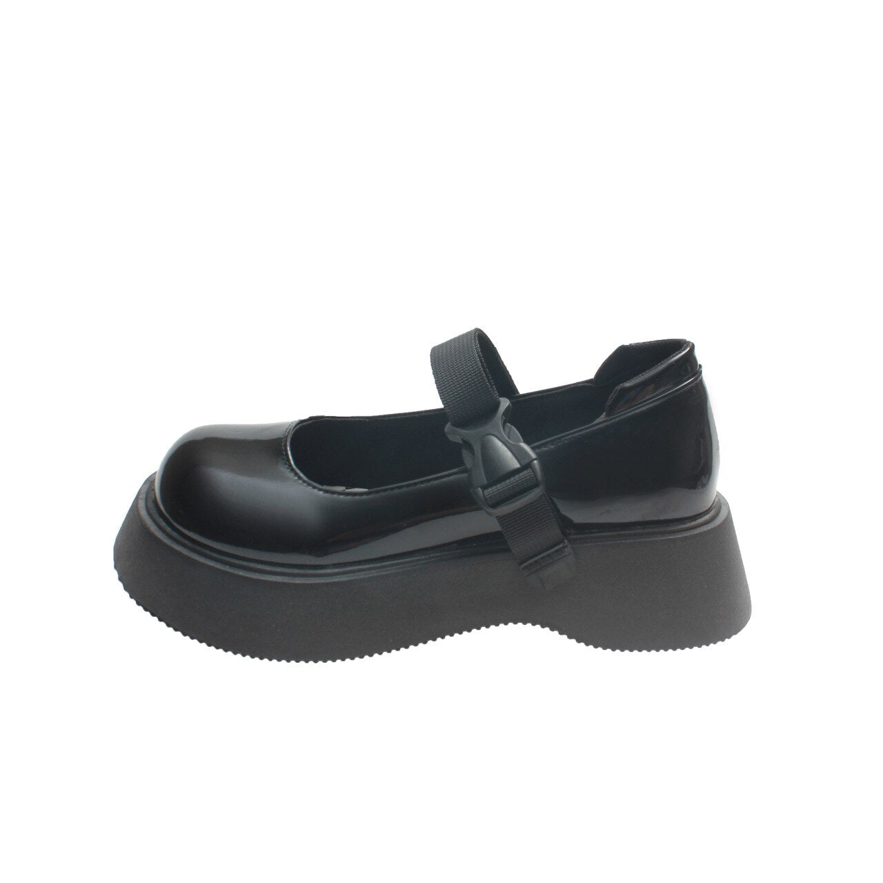 Platform Flats Women Patent Leather Casual Lolita Shoes Female Chunky Heel Vintage Mary Jane Flats Fashion Loafers