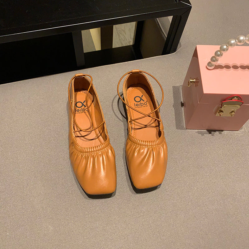 Women Casual Flats Spring Autumn Comfortable Soft Boat Shoes Loafers Ballerina Shallow Round Toe Ballet Flat Shoes