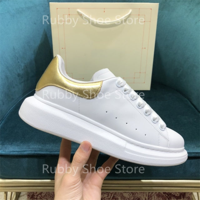 White Shoes Sneakers Designer Brand Luxury Women Platform Mcqueen Couple Shoes for Men Chaussure Femme Zapatos De Mujer RB5