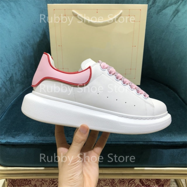 White Shoes Sneakers Designer Brand Luxury Women Platform Mcqueen Couple Shoes for Men Chaussure Femme Zapatos De Mujer RB5