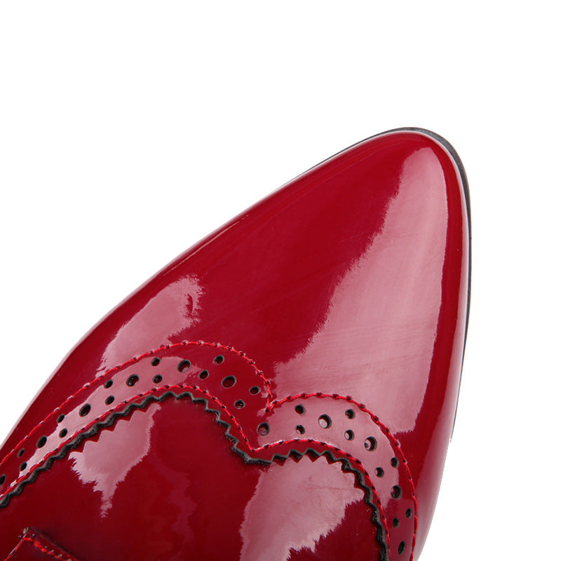 xiangtuibao Pointed Toe Shoes Woman Casual Female Sneakers Shose Women Patent Leather Ballet Flats Oxfords Women's Autumn New Dress