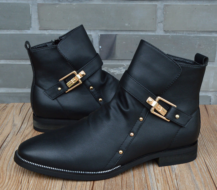 xiangtuibao New Fashion Men Boots Genuine Leather Men's British Autumn Winter Warm Plush Ankle Boots Man Casual shoes Zapatos man hombre
