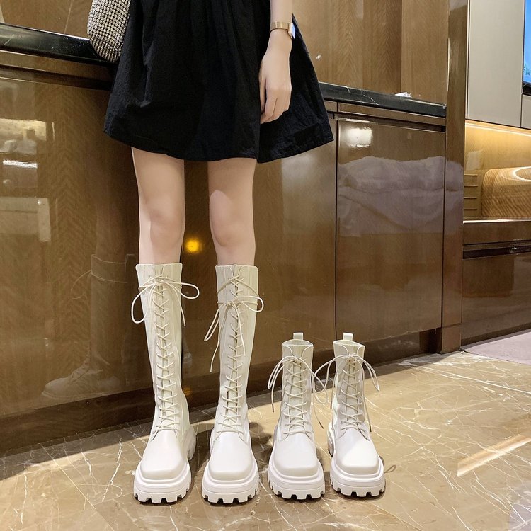 xiangtuibao Sexy Slim Women's Wedges Over The Knee Thick bottom High Heels Boots Autumn Winter Wear-resistant non-slip Boots Woman Boot
