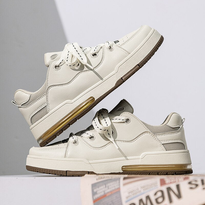 xiangtuibao Spring New Men Shoes Concise Fashion Casual Sneakers Mens Brown Shoes Comfortable Skateboarding Shoes Platform Sneakers