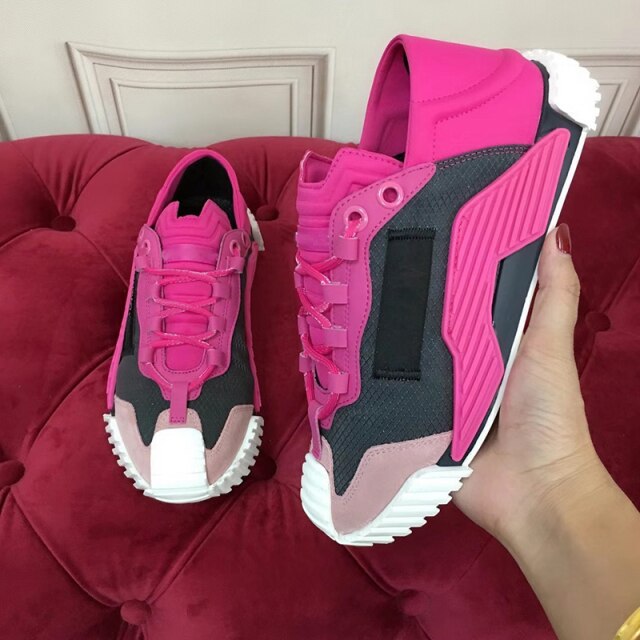 xiangtuibao Casual Shoes Flat Thick Sole Women breathable mesh Lace Up Platform Sneakers Spring autumn Comfortable Walking tennis Shoes