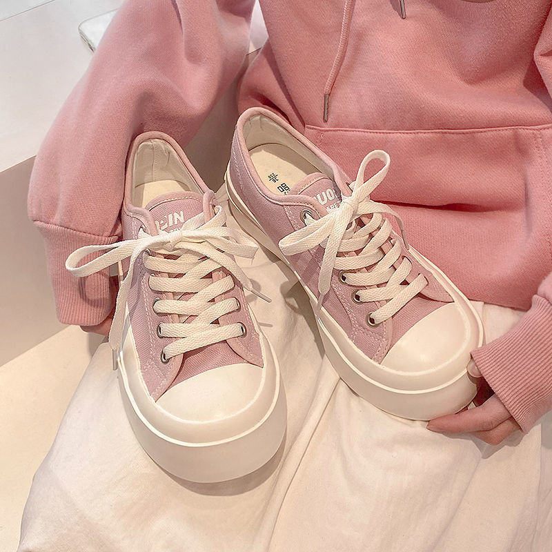 xiangtuibao Women's Sneakers Sports Shoes White Spring Autumn Flat Tennis Casual Basket Platform Running Vulcanize Lolita Kawaii