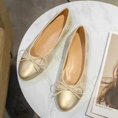 xiangtuibao New Breathable Flats Luxury Designer Leather Shoes Big size women's shoes 35-42 Elegant Comfortable Lady Work Party Shoes