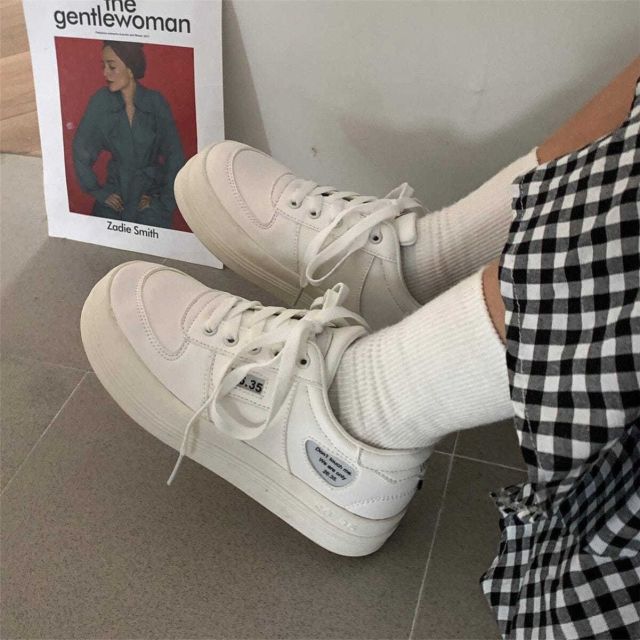 Sneakers Women's Sports Shoes Kawaii Platform Round Head Flats Spring Summer Female Casual Vulcanized Little White Footwear