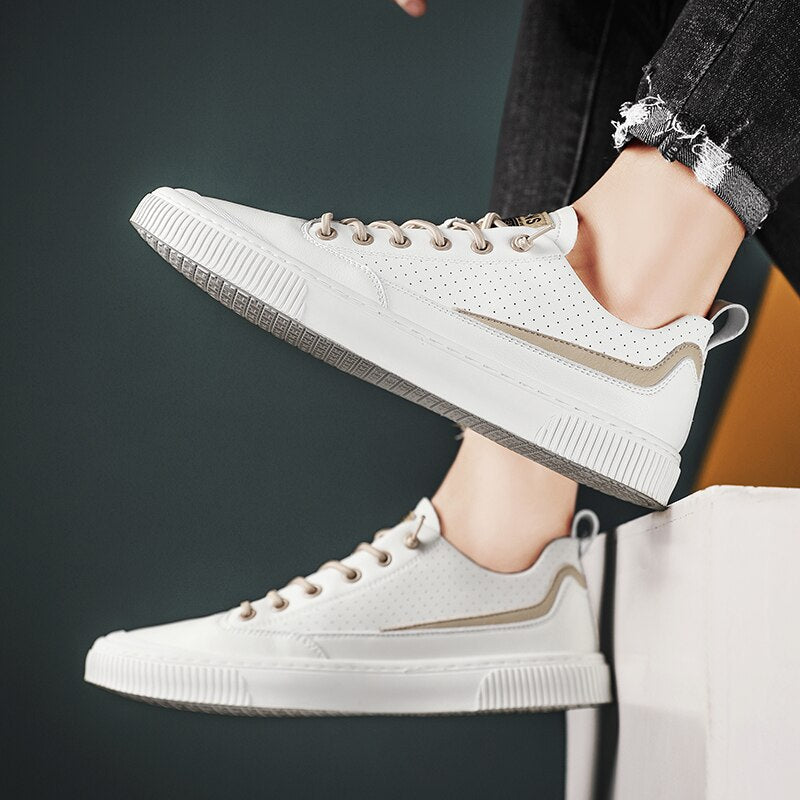 xiangtuibao Men's Fashion Sneakers Business Outdoor Driving Work Comfortable Casual Shoes Genuine Leather Sports Shoes Breathable Loafers