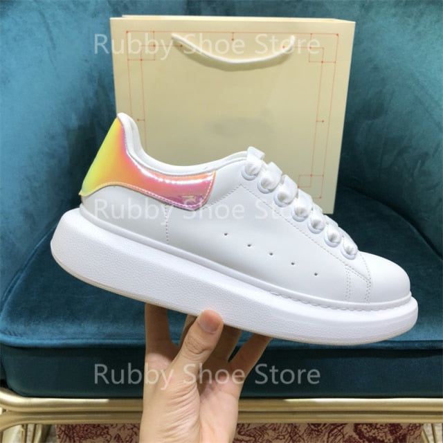 White Shoes Sneakers Designer Brand Luxury Women Platform Mcqueen Couple Shoes for Men Chaussure Femme Zapatos De Mujer RB5