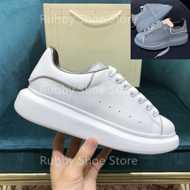 White Shoes Sneakers Designer Brand Luxury Women Platform Mcqueen Couple Shoes for Men Chaussure Femme Zapatos De Mujer RB5