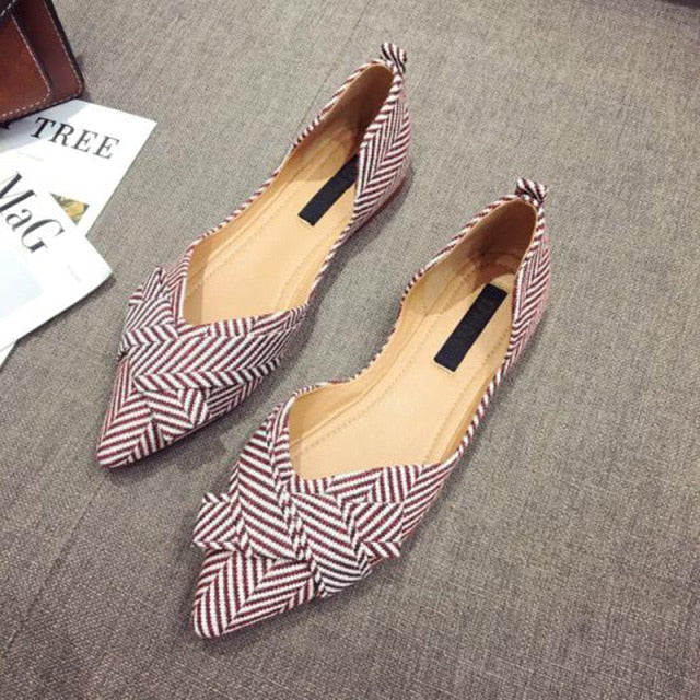 xiangtuibao Fashion Flats for Women Shoes Spring Summer Boat Shoes Pointed toe Casual Slip-on Shoes Elegant Ladies Footwear A1394
