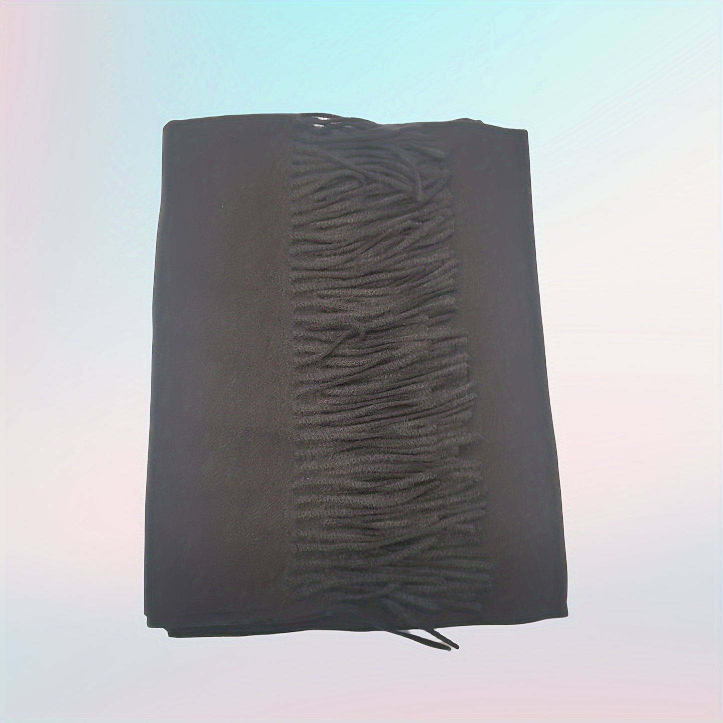 1pc Plain Widened Flat Autumn And Winter Warm Men's Cold-proof Scarf, Unisex Solid Color Scarf