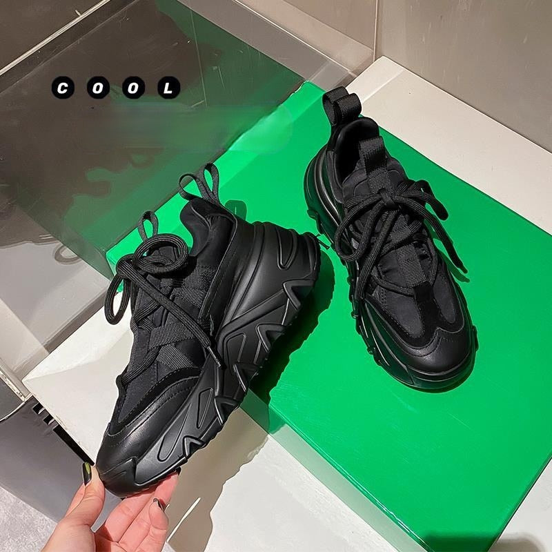 Women Sneakers Flat Platform Shoes Height Increasing PU Leather Fashion Casual Shoes Breathable Thick Bottom Ladies Shoes