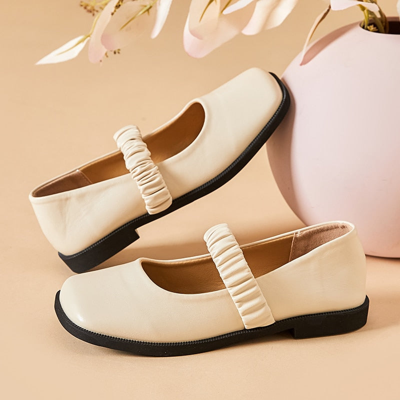 xiangtuibao New Shoes for Women Fashion Concise Casual Loafers Women Comfortable British Style Mary Janes Shoes Convenient Flat Shoes