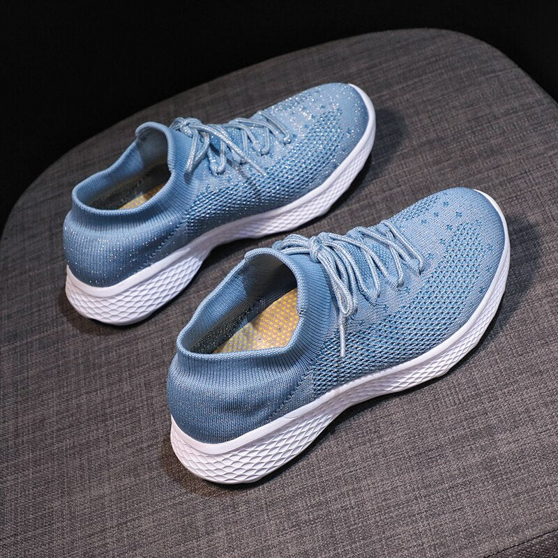 Women Shoes Fashion Sneakers Spring Autumn Socks Shoes Comfort Female Casual Shoes Women Flats Tenis Feminino White Sneaker