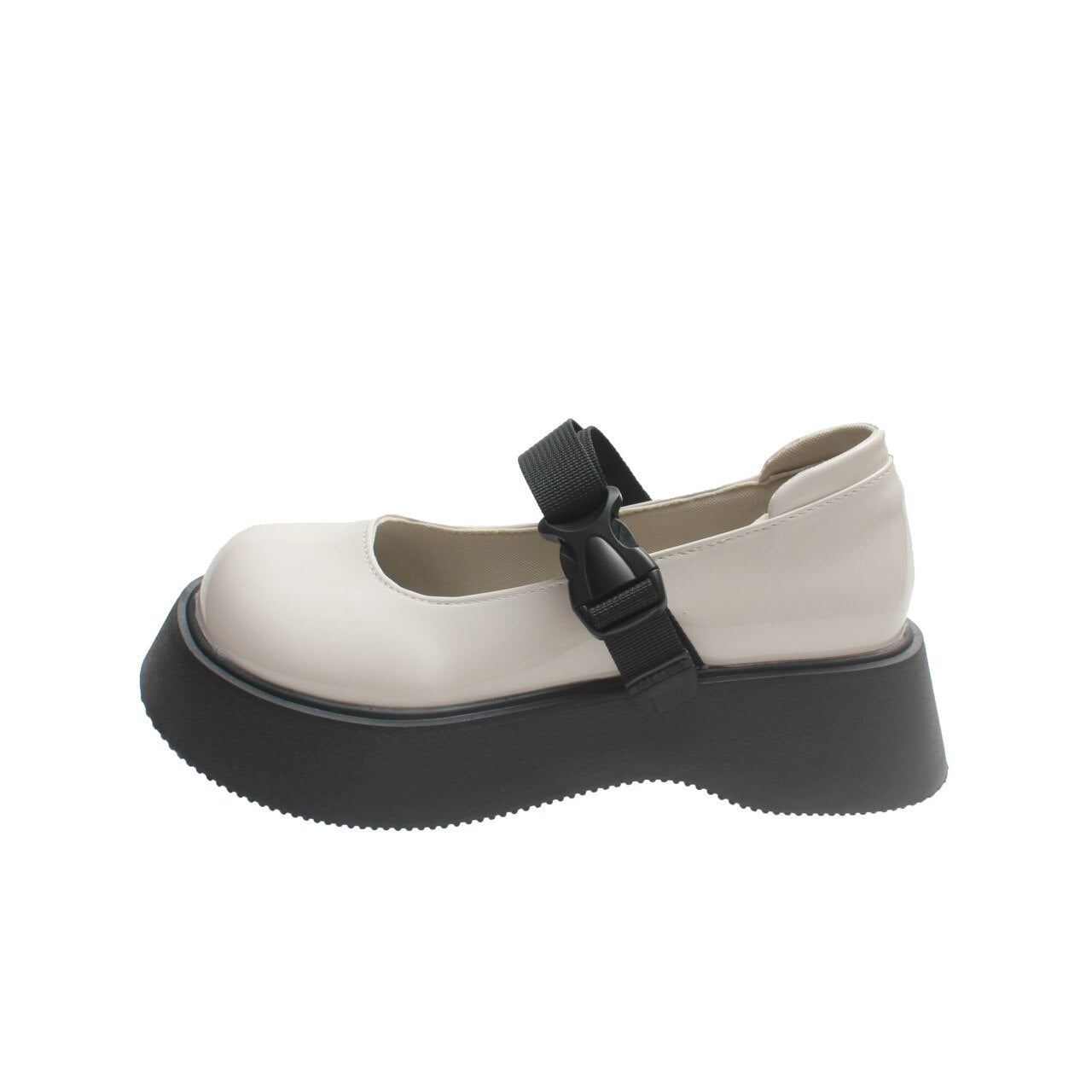 Platform Flats Women Patent Leather Casual Lolita Shoes Female Chunky Heel Vintage Mary Jane Flats Fashion Loafers