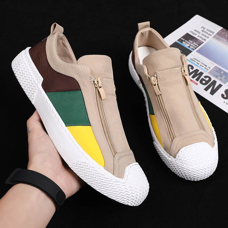 Casual Shoes Men Breathable Canvas Shoes New Fashion Men Flats Trending Sneakers Men Slip on Loafers