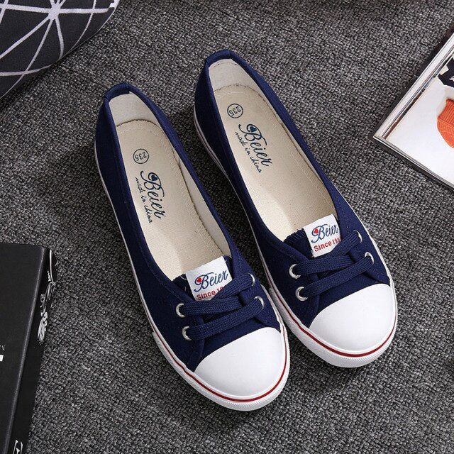 xiangtuibao Women Shoes Fashion Comfortable Sports Sneakers Female Flats Trend Breathable Casual Canvas Shallow Shoes Women's Sneakers
