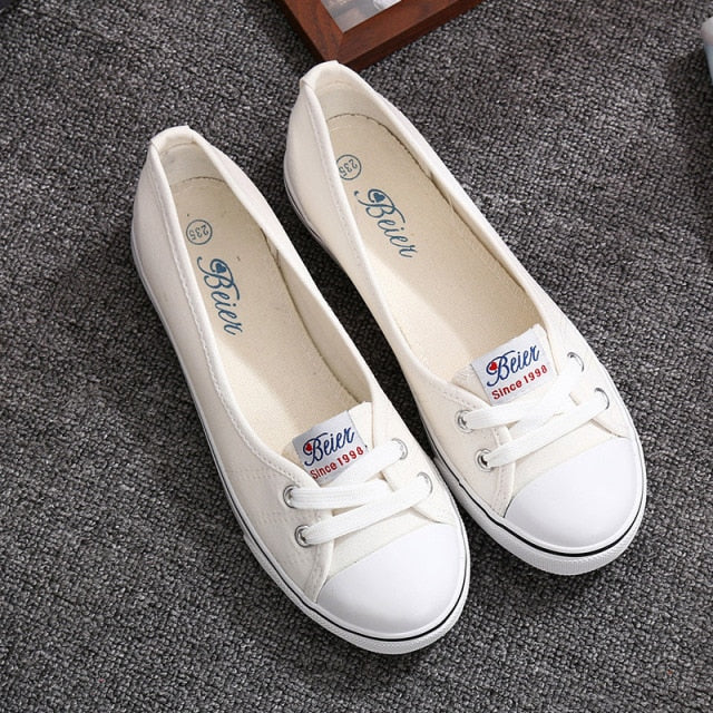 xiangtuibao Women Shoes Fashion Comfortable Sports Sneakers Female Flats Trend Breathable Casual Canvas Shallow Shoes Women's Sneakers