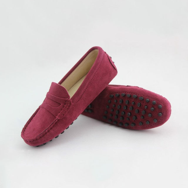 xiangtuibao Shoes Women 100% Genuine Leather Women Flat Shoes Casual Loafers Slip On Women's Flats Shoes Moccasins Lady Driving Shoes