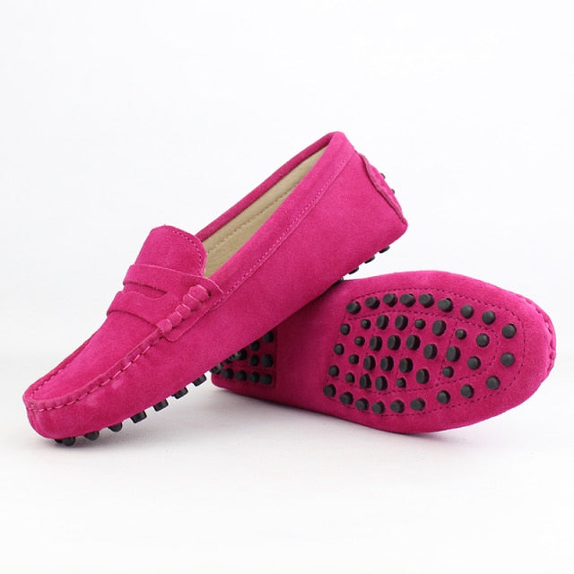 xiangtuibao Shoes Women 100% Genuine Leather Women Flat Shoes Casual Loafers Slip On Women's Flats Shoes Moccasins Lady Driving Shoes