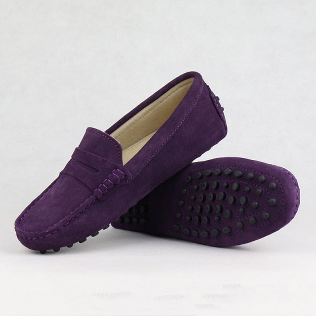 xiangtuibao Shoes Women 100% Genuine Leather Women Flat Shoes Casual Loafers Slip On Women's Flats Shoes Moccasins Lady Driving Shoes