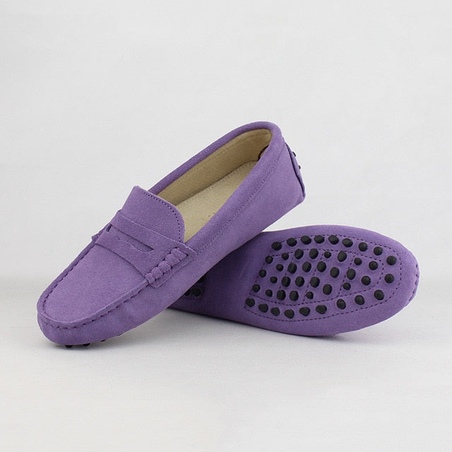 xiangtuibao Shoes Women 100% Genuine Leather Women Flat Shoes Casual Loafers Slip On Women's Flats Shoes Moccasins Lady Driving Shoes