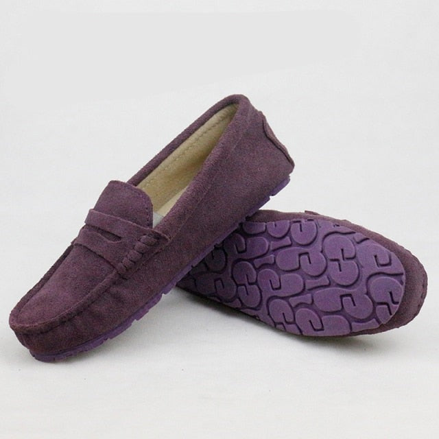 xiangtuibao Shoes Women 100% Genuine Leather Women Flat Shoes Casual Loafers Slip On Women's Flats Shoes Moccasins Lady Driving Shoes