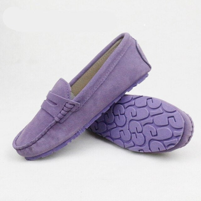 xiangtuibao Shoes Women 100% Genuine Leather Women Flat Shoes Casual Loafers Slip On Women's Flats Shoes Moccasins Lady Driving Shoes