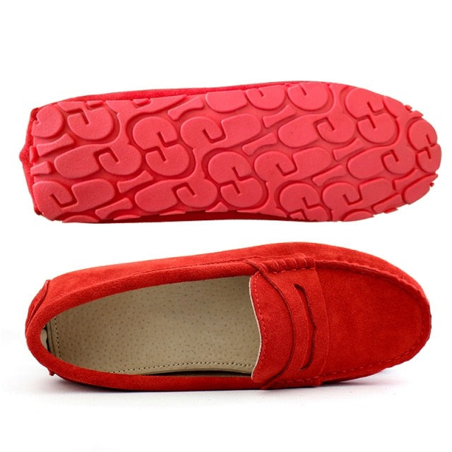 xiangtuibao Shoes Women 100% Genuine Leather Women Flat Shoes Casual Loafers Slip On Women's Flats Shoes Moccasins Lady Driving Shoes