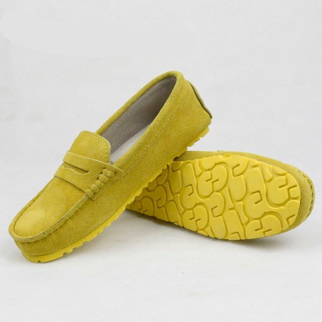 xiangtuibao Shoes Women 100% Genuine Leather Women Flat Shoes Casual Loafers Slip On Women's Flats Shoes Moccasins Lady Driving Shoes