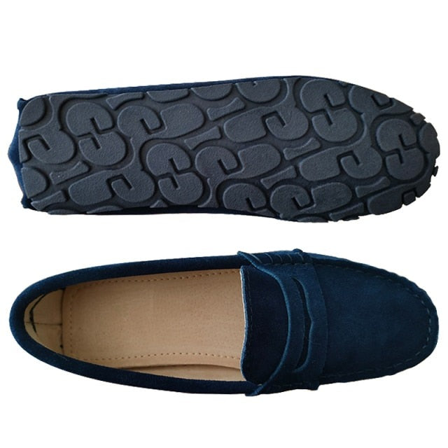 xiangtuibao Shoes Women 100% Genuine Leather Women Flat Shoes Casual Loafers Slip On Women's Flats Shoes Moccasins Lady Driving Shoes
