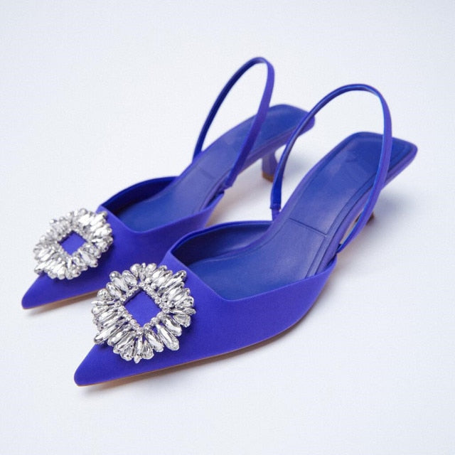 High Heels Pointed Toe Lace-Up Shallow Mouth Slip On Women's High-Heeled Shoes Sexy Pump Sandals Ladies Spikes Gold Slip-On Beig