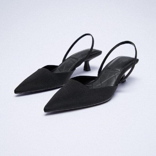 High Heels Pointed Toe Lace-Up Shallow Mouth Slip On Women's High-Heeled Shoes Sexy Pump Sandals Ladies Spikes Gold Slip-On Beig
