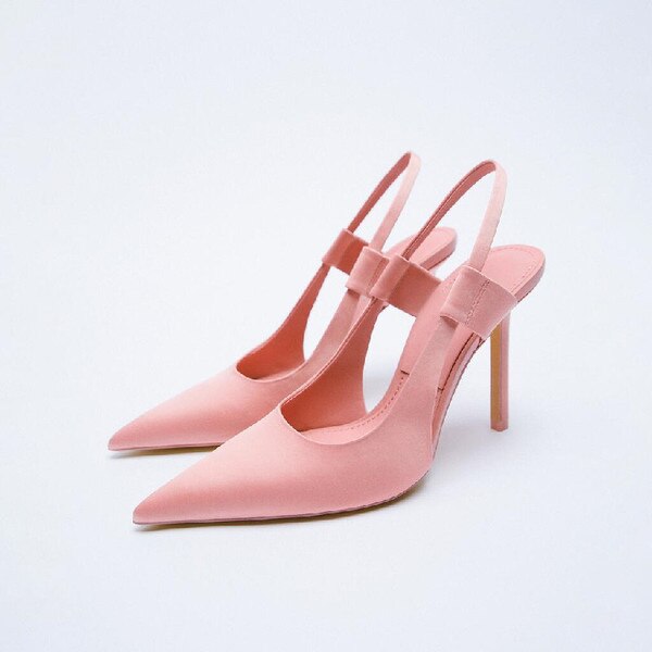 High Heels Pointed Toe Lace-Up Shallow Mouth Slip On Women's High-Heeled Shoes Sexy Pump Sandals Ladies Spikes Gold Slip-On Beig