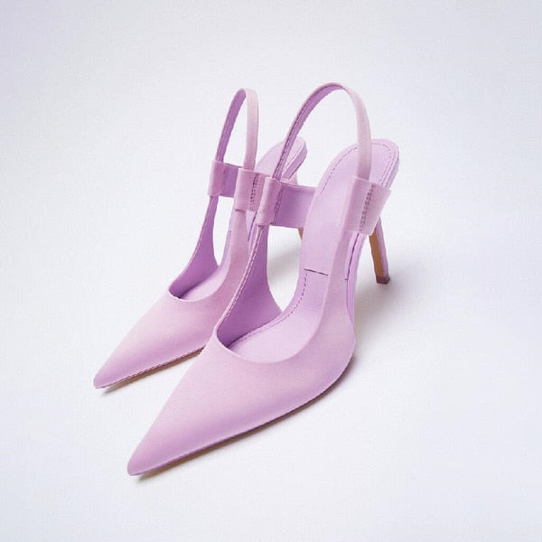 High Heels Pointed Toe Lace-Up Shallow Mouth Slip On Women's High-Heeled Shoes Sexy Pump Sandals Ladies Spikes Gold Slip-On Beig