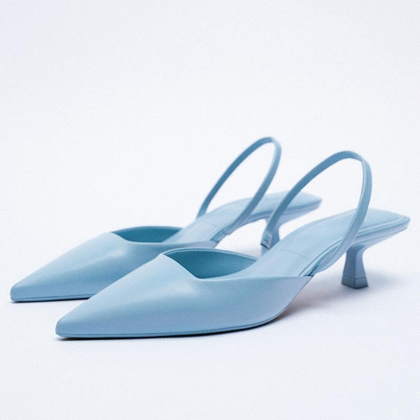 High Heels Pointed Toe Lace-Up Shallow Mouth Slip On Women's High-Heeled Shoes Sexy Pump Sandals Ladies Spikes Gold Slip-On Beig