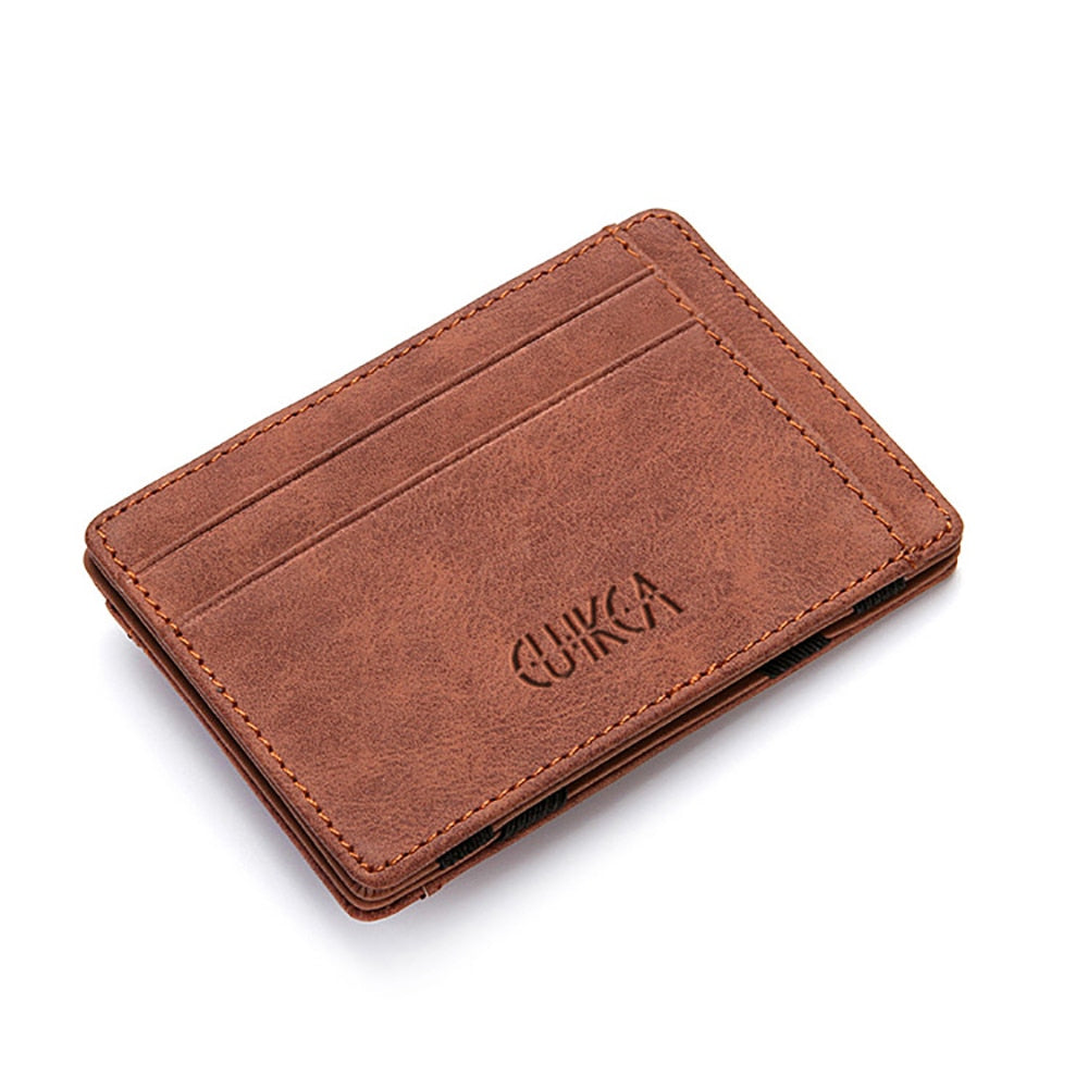 Ultra Thin Mini Wallet Men's Small Wallet Business PU Leather Magic Wallets High Quality Coin Purse Credit Card Holder Wallets