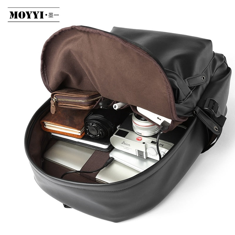 Stylish Women's BackpacksHhigh-End Leather Waterproof And Breathable Shoulder Bag For Teenagers Csual Travel Black Backpack