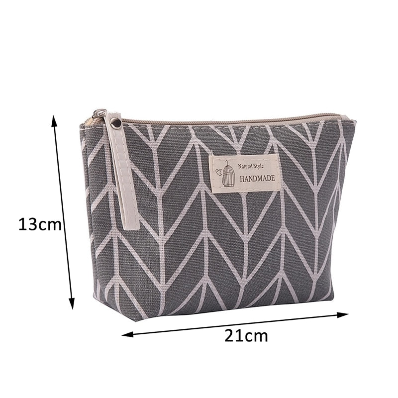 Women Plaid Makeup Bag Fashion Cotton Zipper Pouch Multipurpose for Women Travel Bath Cosmetic Bags Organizer Toiletry Wash Bag