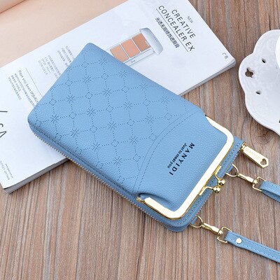 Women Bag Big Screen Phone Bag Women's Wallet Long Zipper Shoulder Bag Fashion Messenger Bag Coin Purse Leather Crossbody Wallet
