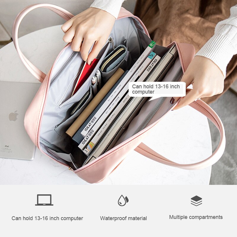 OYIXINGER Women's Briefcase Business Tote Messenger Bags For Female A4 Document Storage 13 14 15 Inch Laptop Bag For Macbook Hp